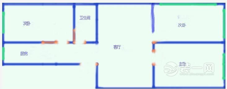 大庆装修网推荐80平米小户型 户型图